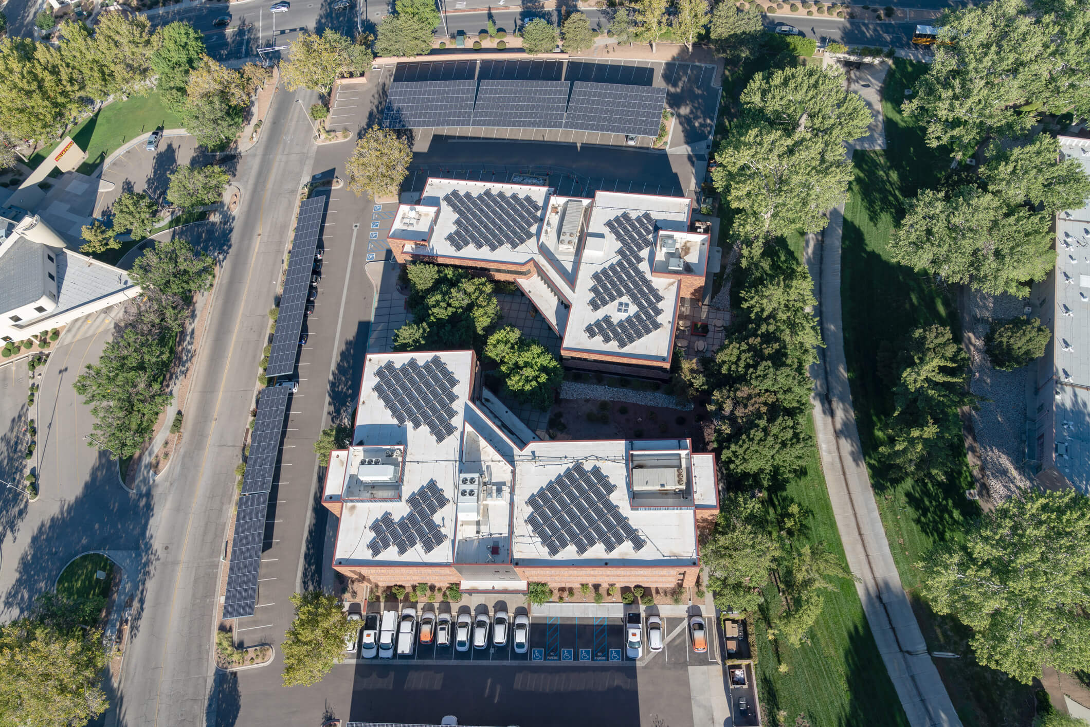 office with solar panels