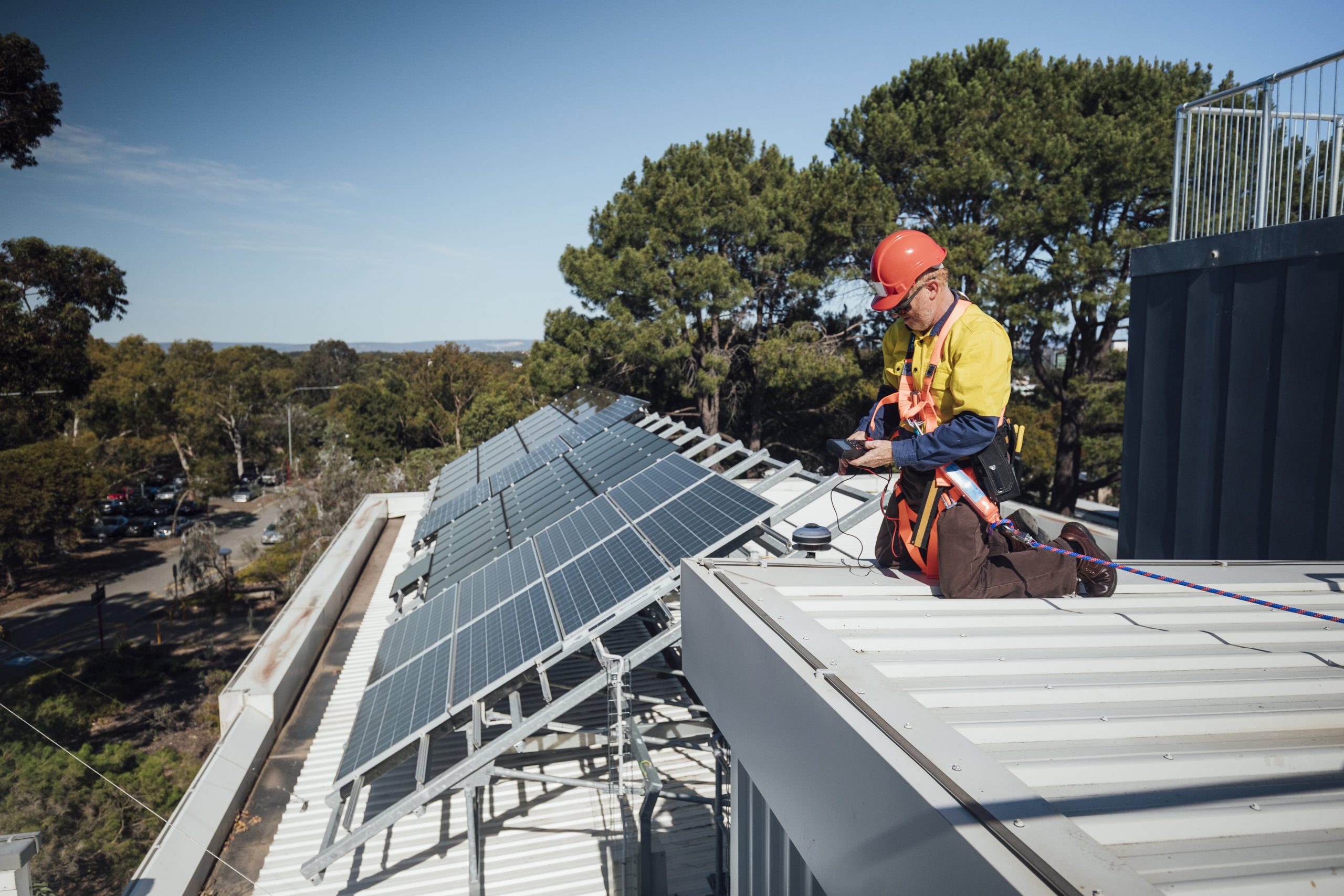 data center with solar panels