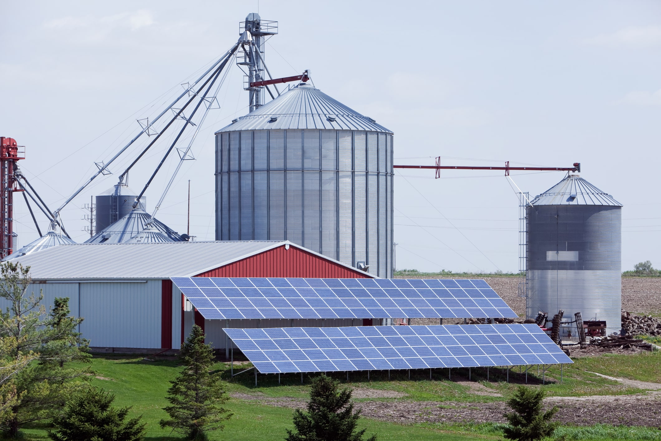 solar panels at a farm