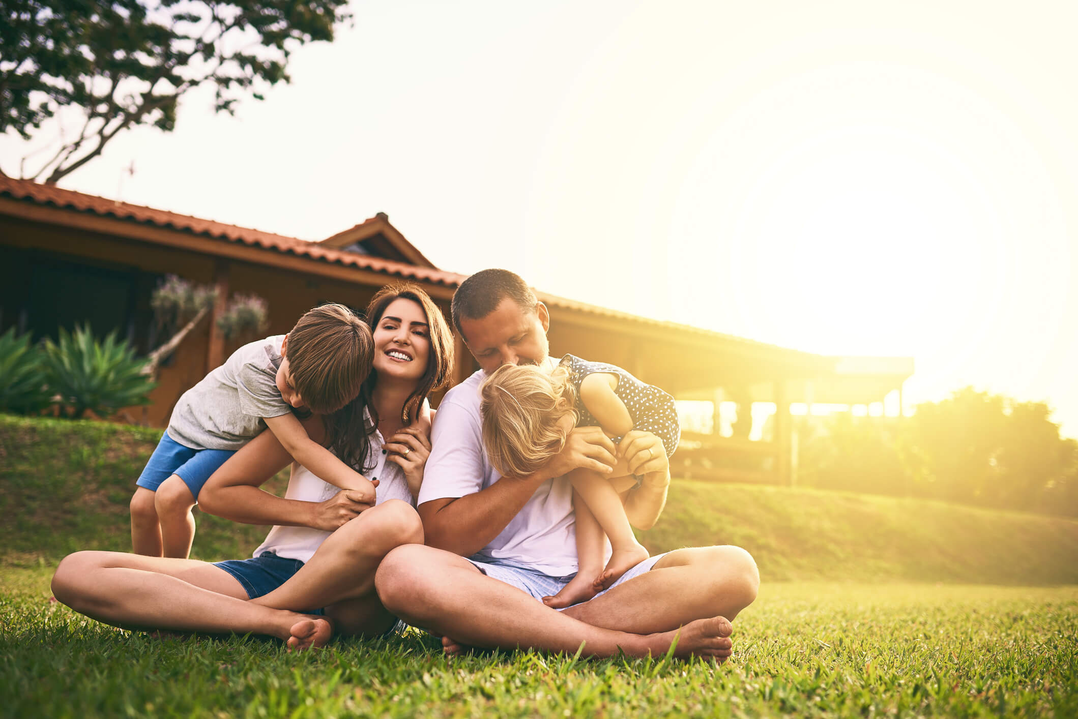 family enjoying time together outdoors