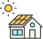 residential solar panels icon