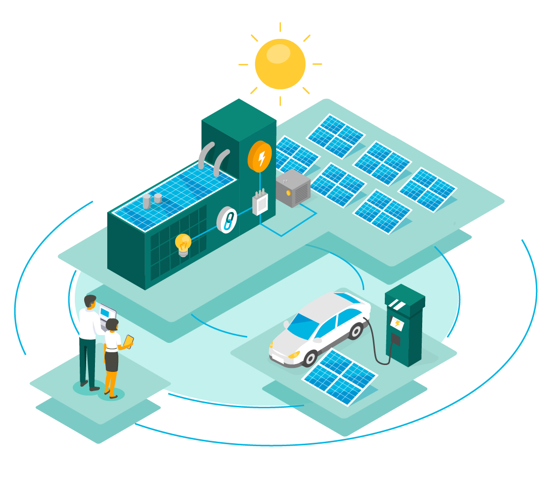 how commercial solar power works