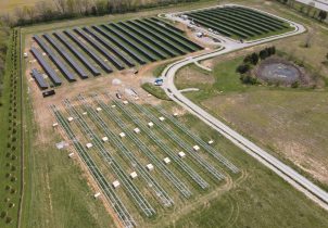 solar panels installed in a field