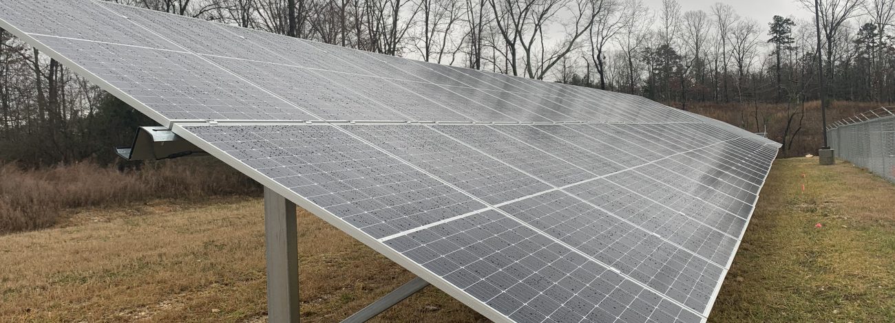 ground-mounted solar array