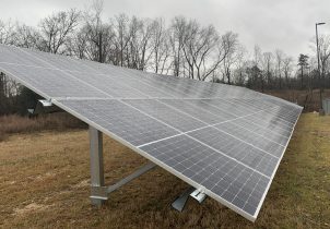 ground-mounted solar array