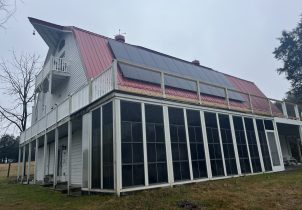 Solar modules added to supply power to a residence.