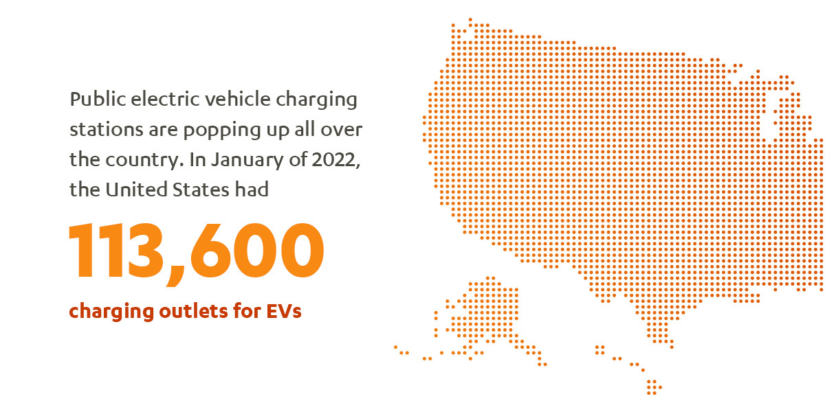 Map of public EV charging stations