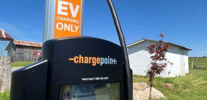 small business setting for EV charger