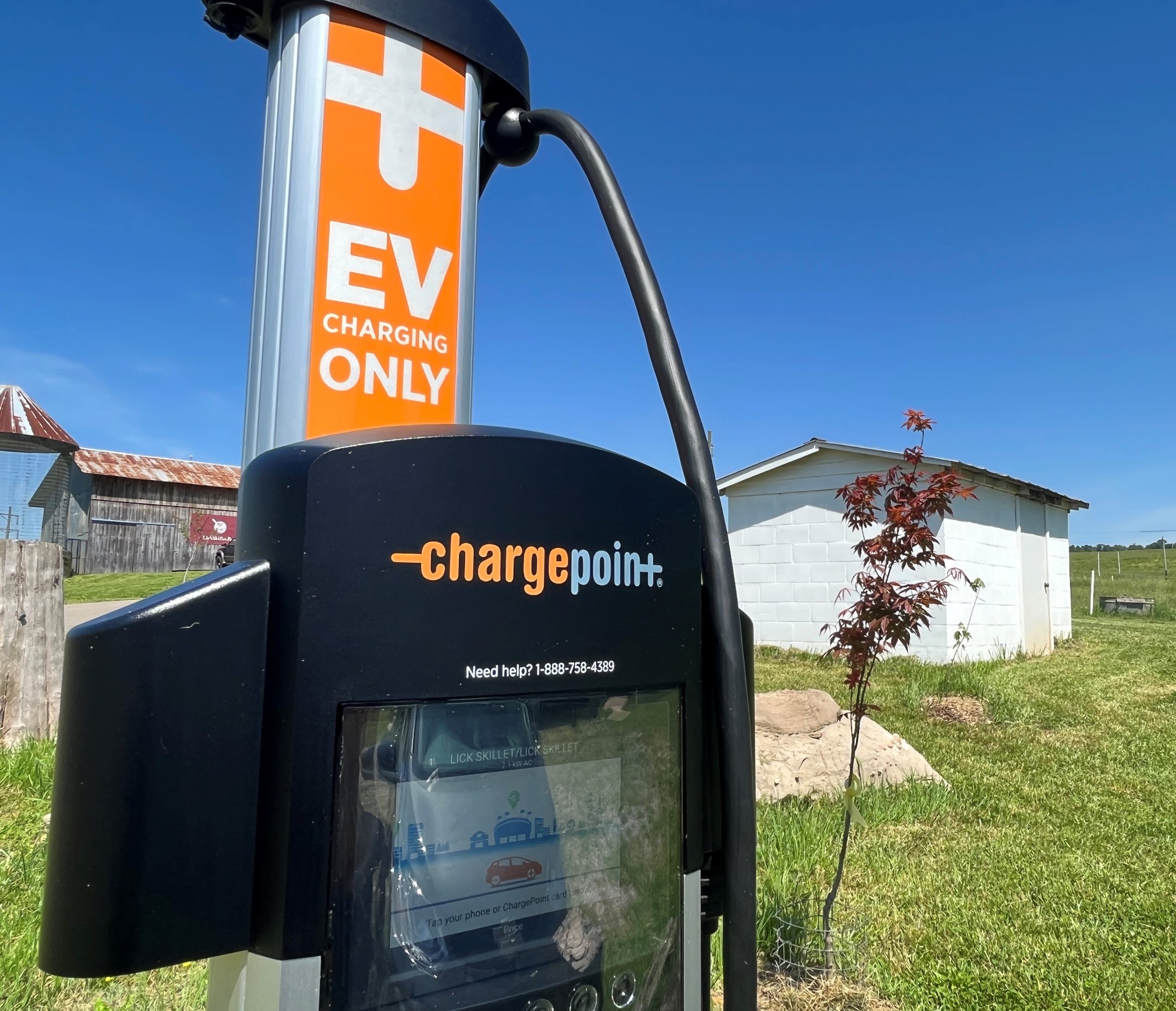 small business setting for EV charger