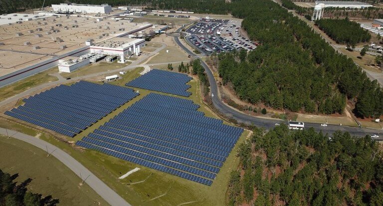 Commercial installation of 2.4 megawatts for Bridgestone Americas