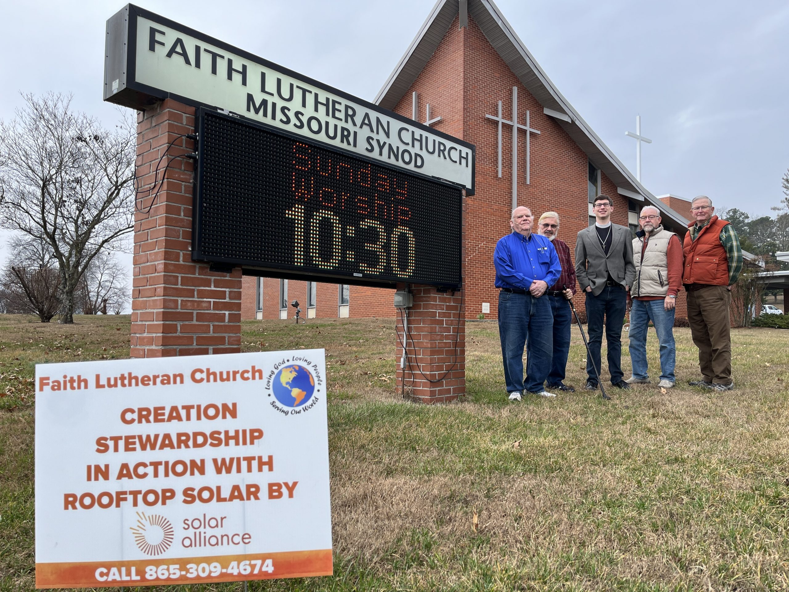 Church leadership plans for adding solar to support church missions.