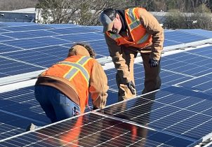 Commercial solar installation