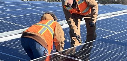 Commercial solar installation
