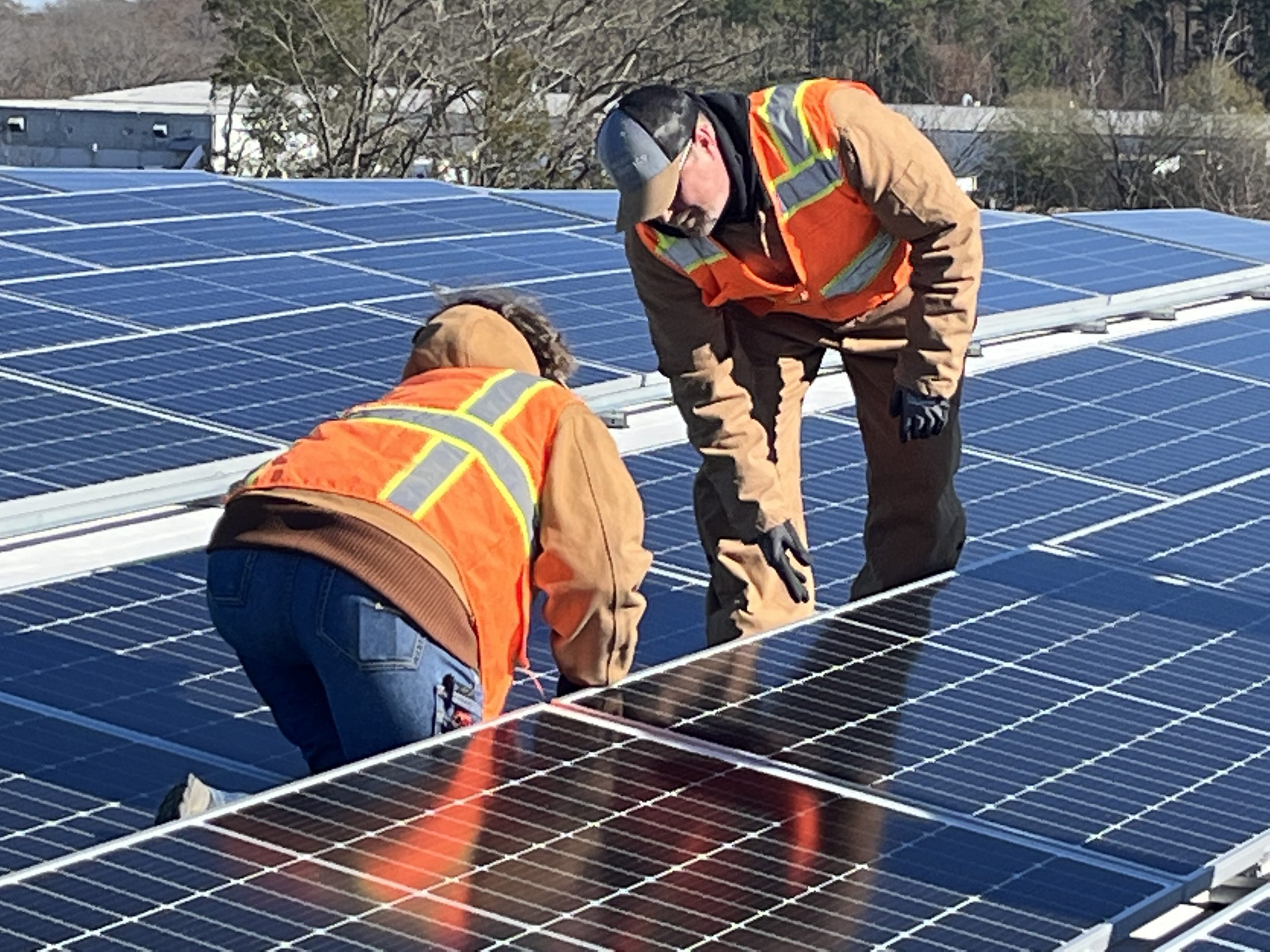 Commercial solar installation