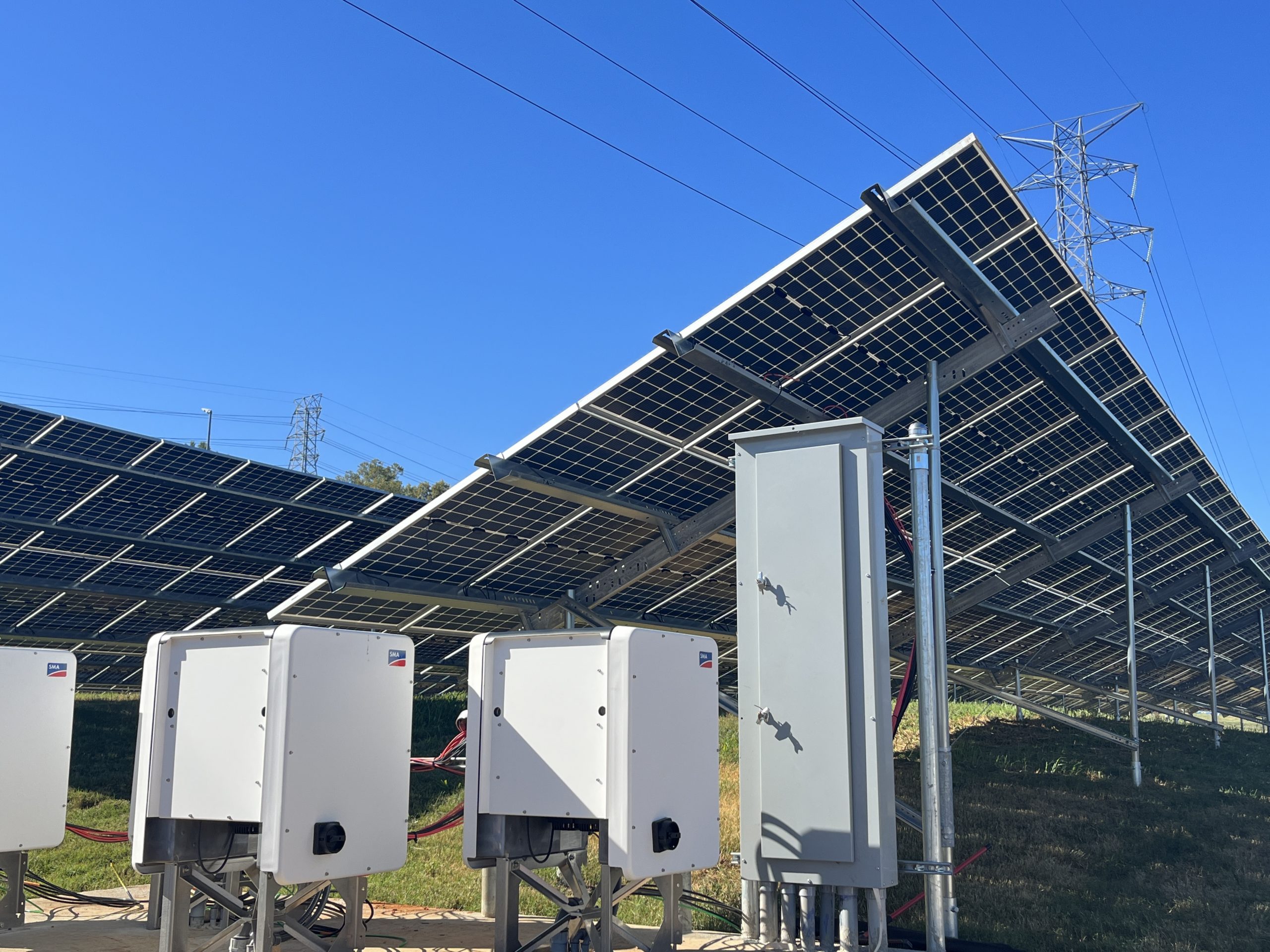 Portion of solar array and related equipment at KUB Community Solar