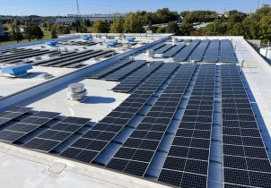 Large rooftop solar array