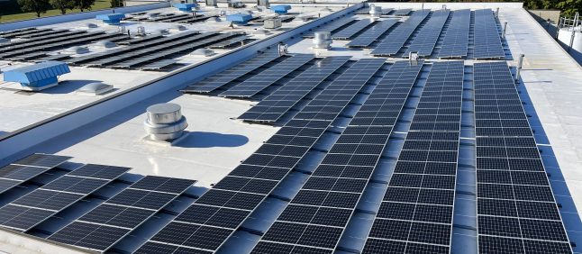 Large rooftop solar array