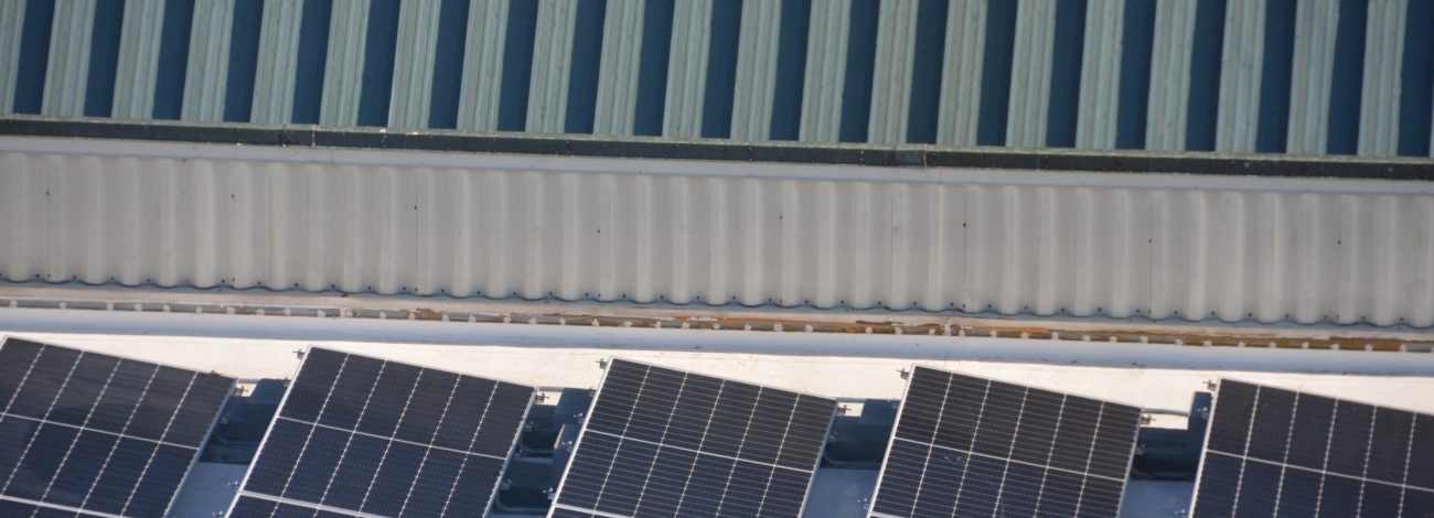pv modules inside parapet rooftop structure