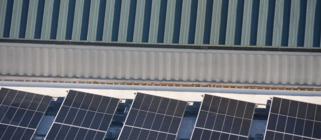 pv modules inside parapet rooftop structure