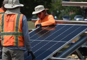 solar construction workers
