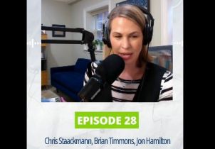 podcast visual of host
